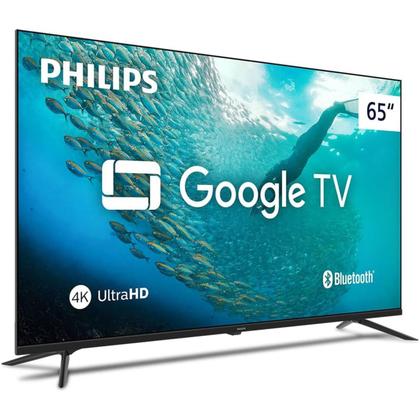 Imagem de Smart TV Philips 65 4K UHD Google TV  HDR10 HLG, Comando de Voz, Dolby Audio, WiFi Dual Band, Preto