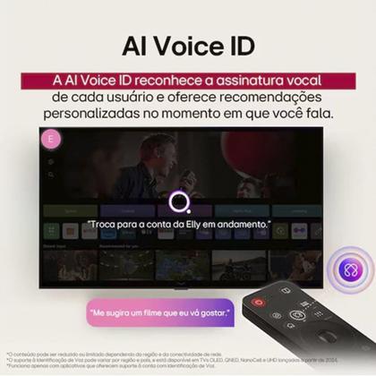 Imagem de Smart TV QNED 55" LG 55QNED80ASA - 4K ULTRA HD, Wi-Fi + IA, HDR10, 2 USB, 3 HDMI, 60Hz