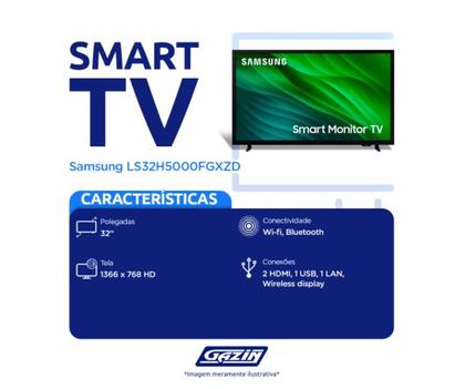 Imagem de Smart Tv Samsung 32 Ls32h5000fgxzd Hd Led Wifi Hdmi Bivolt
