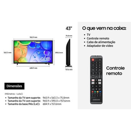 Imagem de Smart TV Samsung 43 Polegadas QLED Q5F