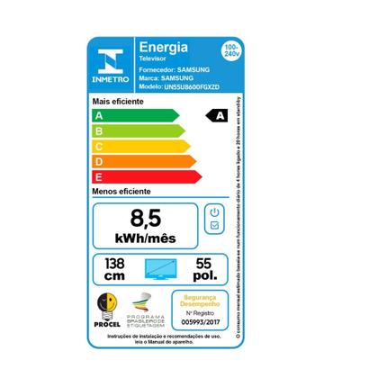 Imagem de Smart TV Samsung 55 Polegadas 4K Crystal UHD UN55U8600