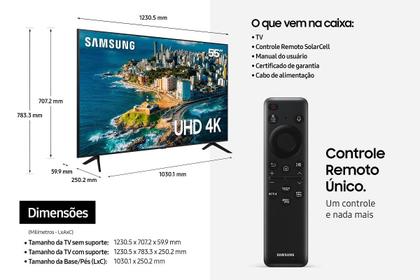 Imagem de Smart TV Samsung 55" UHD 4K 55CU7700 2023, Processador Crystal 4K, Gaming Hub, Visual Livre de Cabos, Alexa built in, Controle Único