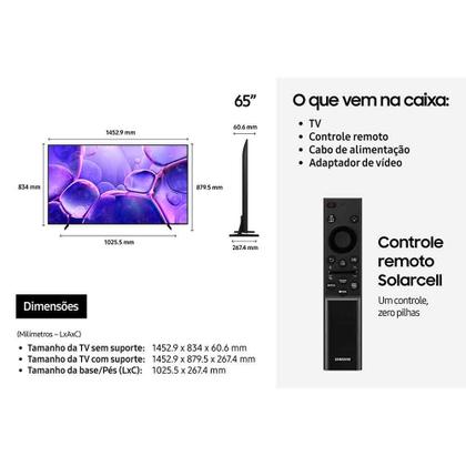 Imagem de Smart TV Samsung Crystal UHD 4K 65" Polegadas U8600F Xbox Cloud Gaming, Alexa Integrada e Wi-Fi