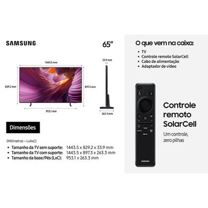 Imagem de Smart TV Samsung Vision AI 4K OLED 65" Polegadas S85F 2025 com Alexa Integrada