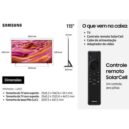 Imagem de Smart TV Samsung Vision AI NEO QLED Ultra 4K 115" Polegadas QN90F 2025 com Controle por Gestos