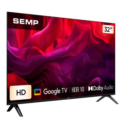 Imagem de Smart TV Semp 32 Polegadas LED HD S42 WiFi Bluetooth Google TV 2 HDMI HDR10 Dolby Audio 32S42