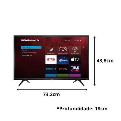 Imagem de Smart TV SEMP 32R5500 32" LED Roku HD Wifi Dual Band