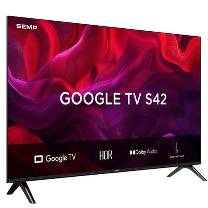 Imagem de Smart TV Semp 43 Polegadas LED Full HD S42 WiFi Bluetooth Google TV 2 HDMI HDR10 Dolby Audio 43S42