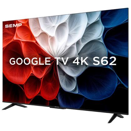 Imagem de Smart TV Semp 50 Polegadas LED HVA 4K S62 WiFi Bluetooth Google TV 3 HDMI HDR10 Dolby Audio 50S62