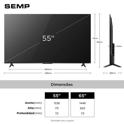 Imagem de Smart TV Semp 55 Polegadas LED 4K S62R Roku TV Wi-Fi HDR10 Dolby Audio Brilho até 270 Nits 55S62R