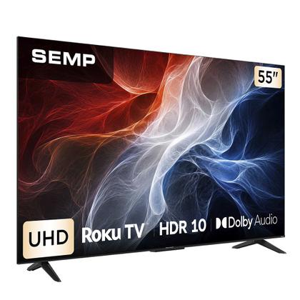 Imagem de Smart TV Semp 55 Polegadas LED 4K S62R Roku TV Wi-Fi HDR10 Dolby Audio Brilho até 270 Nits 55S62R