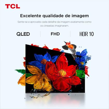Imagem de Smart TV TCL 32 Polegadas Full HD QLED S5K WiFi Bluetooth Google TV 2 HDMI HDR10 Dolby Audio 32S5K