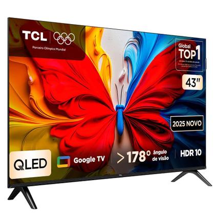 Imagem de Smart TV TCL 43 Polegadas Full HD QLED S5K WiFi Bluetooth Google TV 2 HDMI HDR10 Dolby Audio 43S5K