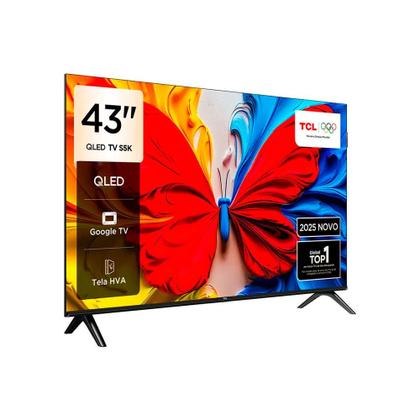 Imagem de Smart TV TCL 43" QLED FHD 43S5K Google TV com Wi-Fi Dual Band e Bluetooth Integrados Google Cast