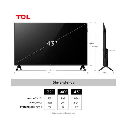 Imagem de Smart TV TCL 43" QLED FHD 43S5K Google TV com Wi-Fi Dual Band e Bluetooth Integrados Google Cast