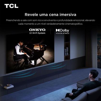 Imagem de Smart TV TCL 4K QLED 55" Polegadas com Google Assistente, Dolby Atmos e Design Sem Bordas - 55P8K
