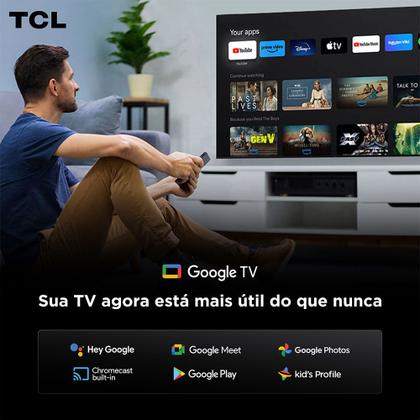 Imagem de Smart TV TCL 4K QLED 65" Polegadas com Google Assistente, Dolby Atmos e Design Sem Bordas - 65P8K