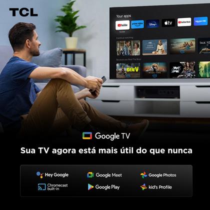 Imagem de Smart TV TCL 55 Polegadas QLED 4K P7K WiFi Bluetooth Google TV HDR10 Dolby Atmos Dolby Vision 55P7K