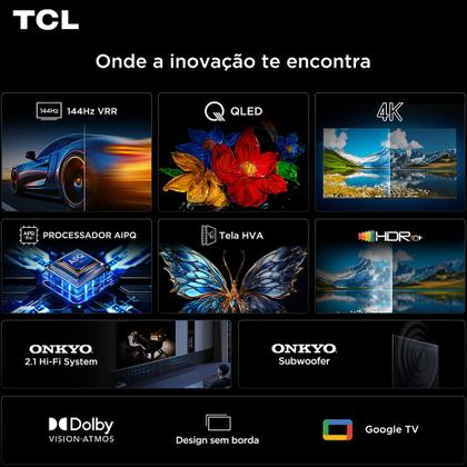 Imagem de Smart TV TCL 65 Polegadas QLED 4K P8K WiFi Bluetooth Google TV 144Hz HDR10+ Dolby Atmos Vision 65P8K