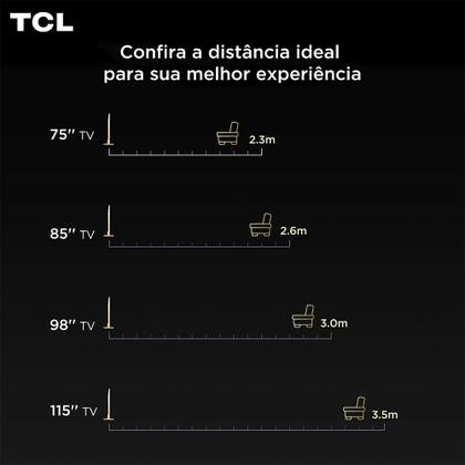 Imagem de Smart TV TCL 65 Polegadas QLED Mini LED 4K C7K WiFi Bluetooth Google TV 4 HDMI 144Hz HDR10 65C7K