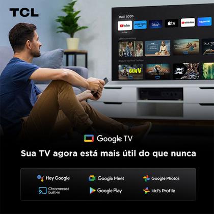 Imagem de Smart TV TCL 65 Polegadas QLED Mini LED 4K C7K WiFi Bluetooth Google TV 4 HDMI 144Hz HDR10 65C7K