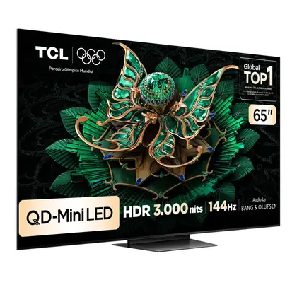 Imagem de Smart TV TCL 65 Polegadas QLED Mini LED 4K C7K WiFi Bluetooth Google TV 4 HDMI 144Hz HDR10 65C7K