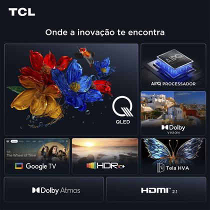 Imagem de Smart TV TCL 75 Polegadas QLED 4K T6C WiFi Bluetooth Google TV Tela HVA e HDR10+ 75T6C