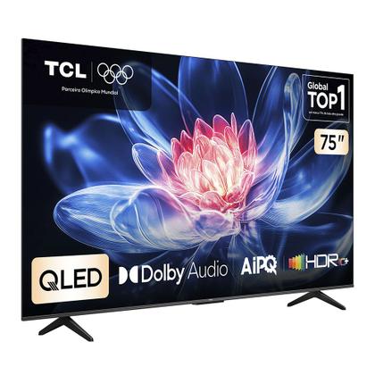 Imagem de Smart TV TCL 75 Polegadas QLED 4K T6C WiFi Bluetooth Google TV Tela HVA e HDR10+ 75T6C