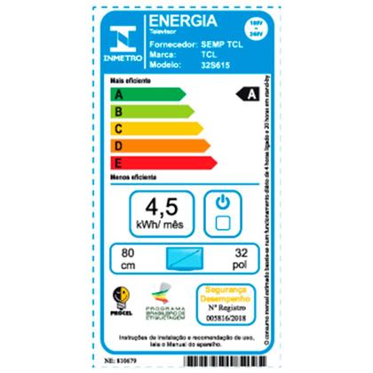 Imagem de Smart TV TCL LED HD 32" Android TV com Google Assistant, Borda Slim e Wi-Fi - 32S615