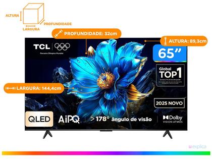 Imagem de Smart TV TCL QLED 65 Polegadas 4K Wi-Fi Android TV 65P7K