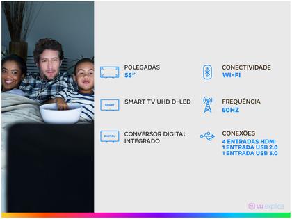 Imagem de Smart TV UHD D-LED 55” Britania BTV55Q20N5SBL