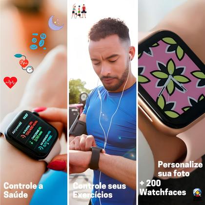 Imagem de Smart Watch Relogio Inteligente W99+ Amoled 2GB 45mm Os10 Ilha Dinamica Microwear Original Nf