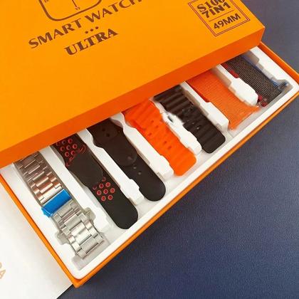 Imagem de SMART WATCH  S100, com 7 Pulseiras capa protetora e Tela HD