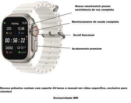 Imagem de Smart Watch Series 9 Chamada Bluetooth Ligações Modo Esportivo IP67 ECG