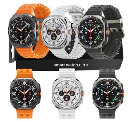 Imagem de Smart Watch Ultra Ma27 Laranja ChatGpt AI Serie 10 Tela 47mm Amoled Nfc Gps Masculino Feminino Original com Nota Fiscal