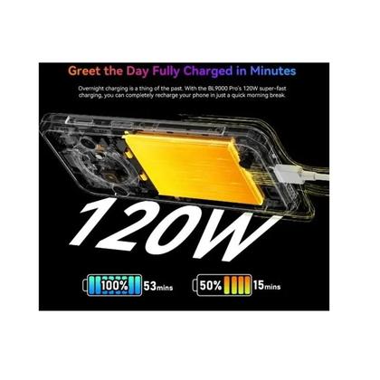 Imagem de Smartphone Blackview BL9000 Pro 512GB, 12GB RAM, Tela 6,78 Polegadas FHD 120Hz, Câmera 50MP com Sensor Térmico, Bateria 8800mAh, Android 14, Preto