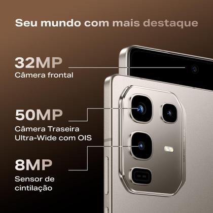 Imagem de Smartphone Celular Infinix Note 50 Pro 256GB,8GB RAM, Dual SIM, Tela 6,78 polegadas AMOLED 144Hz NFC