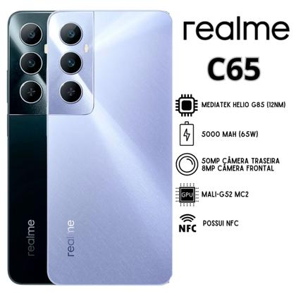 Imagem de Smartphone Celular R e a l m e - C.65 - Dual Sim - NFC - 8ram/256gb - 1 Ano de Garantia