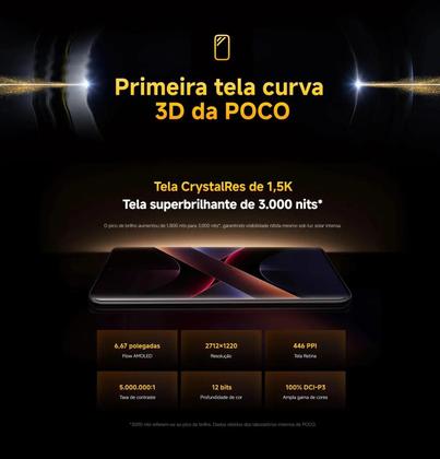 Imagem de Smartphone Celular Xiaomi POCO X7 5G 256GB 8GB NFC tela Amoled 120 Hz Câmera tripla 4K 50MP Desempenho Performance e Design Premium IP68 Dual SIM Chip