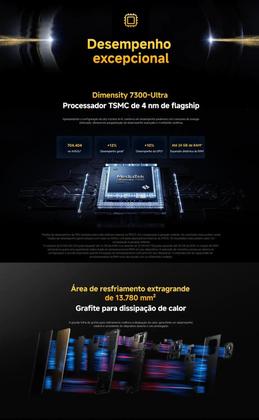 Imagem de Smartphone Celular Xiaomi POCO X7 5G 512GB 12GB NFC tela Amoled 120 Hz Câmera tripla 4K 50MP Desempenho Performance Design Premium IP68 Dual SIM Chip