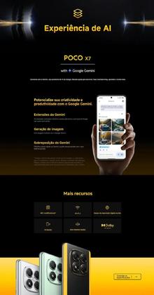Imagem de Smartphone Celular Xiaomi POCO X7 5G 512GB 12GB NFC tela Amoled 120 Hz Câmera tripla 4K 50MP Desempenho Performance Design Premium IP68 Dual SIM Chip