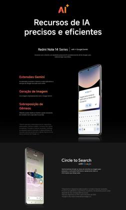 Imagem de Smartphone Celular Xiaomi Redmi Note 14 PRO 5G 256GB 8GB NFC Câmera tripla 200MP 4K Tela AMOLED 120Hz Aparelho Premium com IA Carregador 45W Atmos