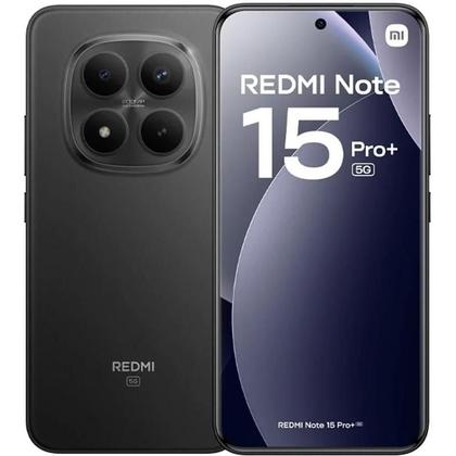 Imagem de Smartphone Celular Xiaomi Redmi Note 15 Pro Plus 256GB, 8GB RAM, 5G, Tela 6,78 polegadas AMOLED 120 Hz FHD, Câmera 200 MP, Bateria 6000 mAh, NFC PRETO