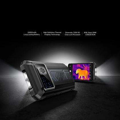 Imagem de Smartphone Doogee Fire6 Max 5g 256gb 20gb ram Bateria de 20800mAh com câmera Térmica Flir