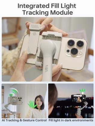 Imagem de Smartphone Gimbal FeiyuTech VB 4 com haste extensível de 8,4"