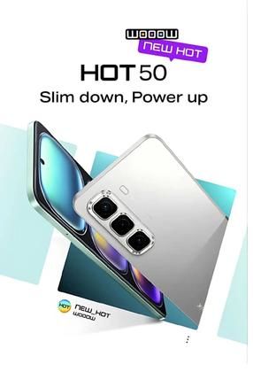 Smartphone Infinix Hot 50i 8GB RAM 256GB câmera 48MP, 4G Tela 6.7