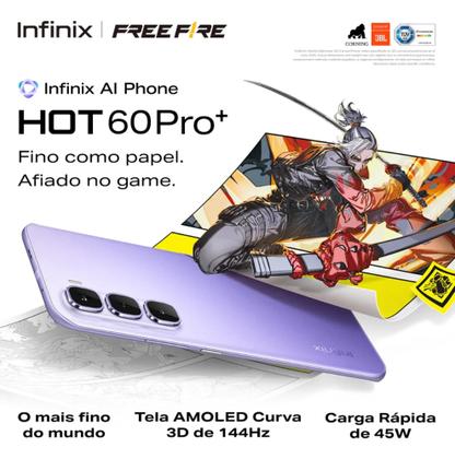 Imagem de Smartphone Infinix Hot 60 Pro+ 256GB Até 16GB RAM tela curva 3D de 144 Hz Bateria 5160mAh NFC