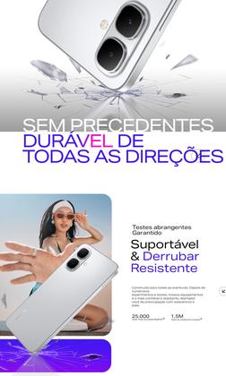 Imagem de Smartphone INFINIX Smart 10 120Hz Lançamento 2025 NFC 128GB 256GB 8GB Ramboost Câmera 2K 5000mAh resistência IP64