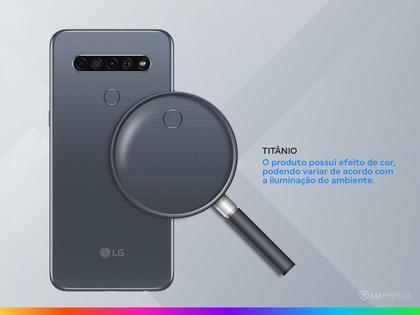 Imagem de Smartphone LG K61 128GB Titânio 4G Octa-Core - 4GB RAM 6,53” Câm. Quádrupla + Selfie 16MP