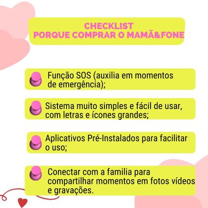 Imagem de Smartphone mamãefone 3g 32gb ícones grandes zap face insta